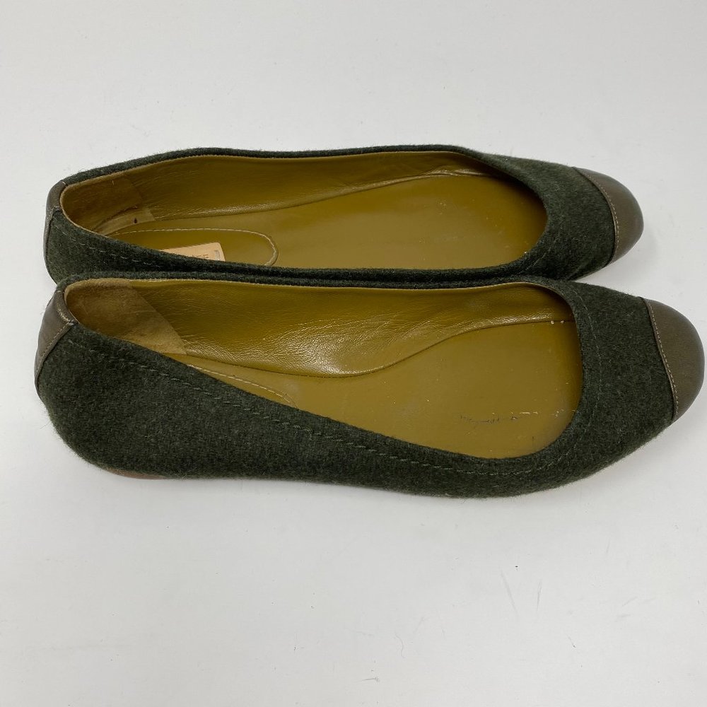 reed krakoff cap toe slip on flats